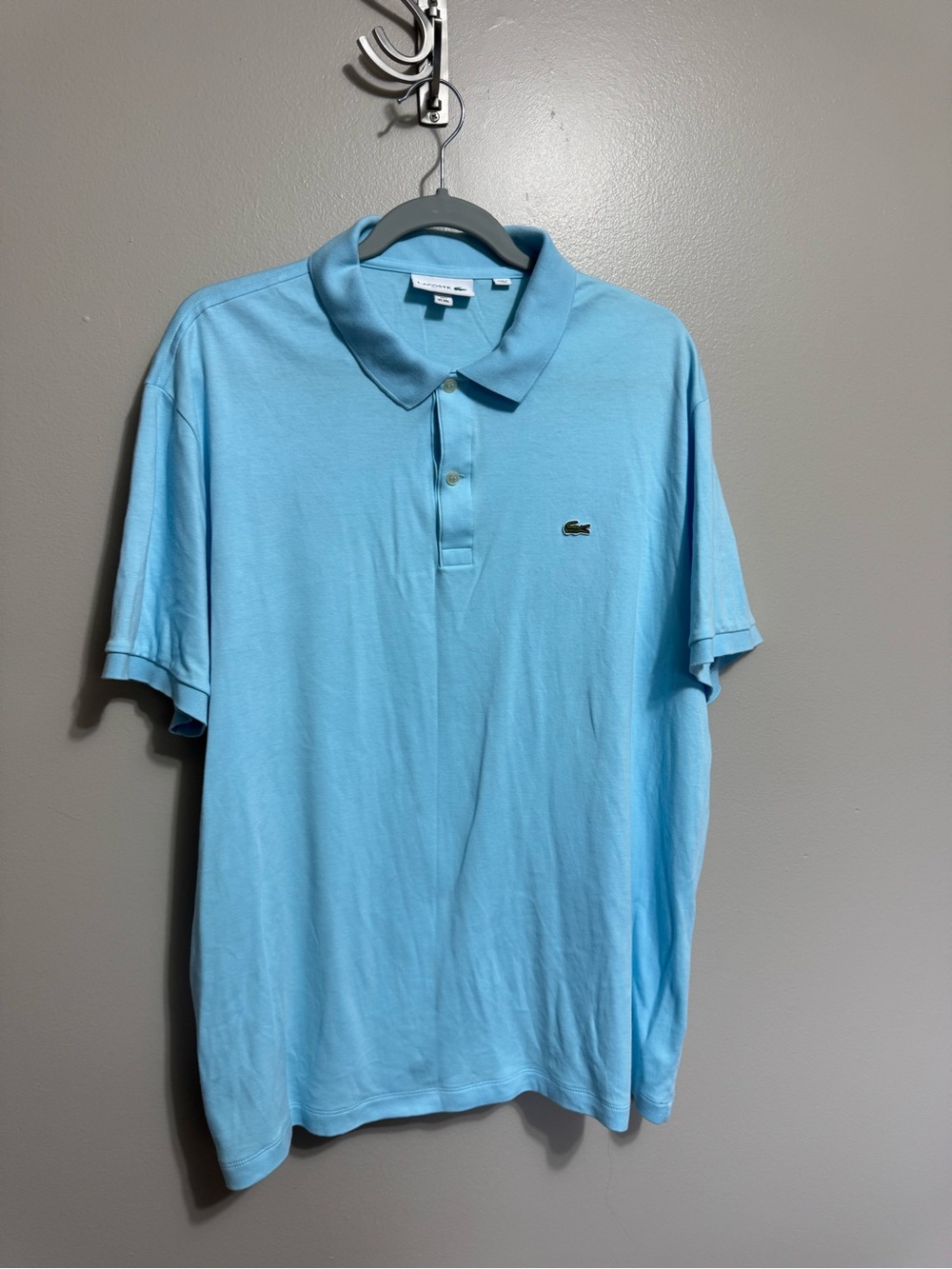 Lacoste Men's Sky Blue Polo with Crocodile Logo